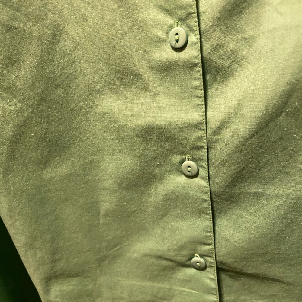 Green Button-Up Shirt plus size 5X Women’s - Picture 6 of 13